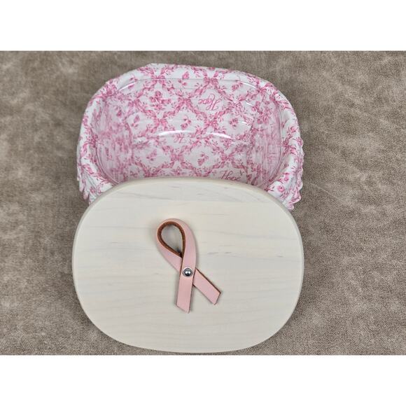 Longaberger 2008 Horizon Of Hope Basket Liner Protector & Lid - Picture 5 of 7